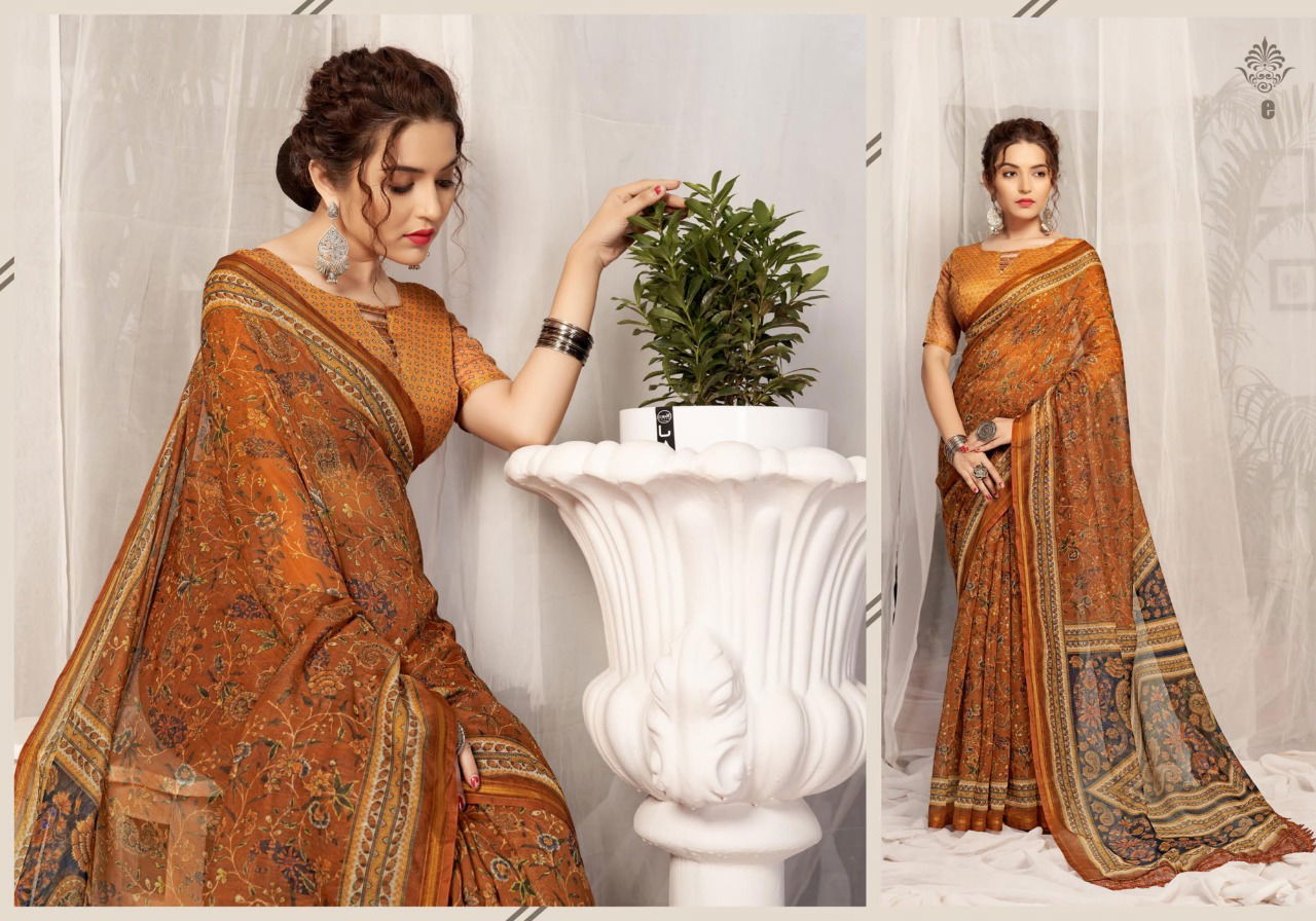Ynf Novelty Digital Printed Designer Casual Wear Fancy Saree Collection